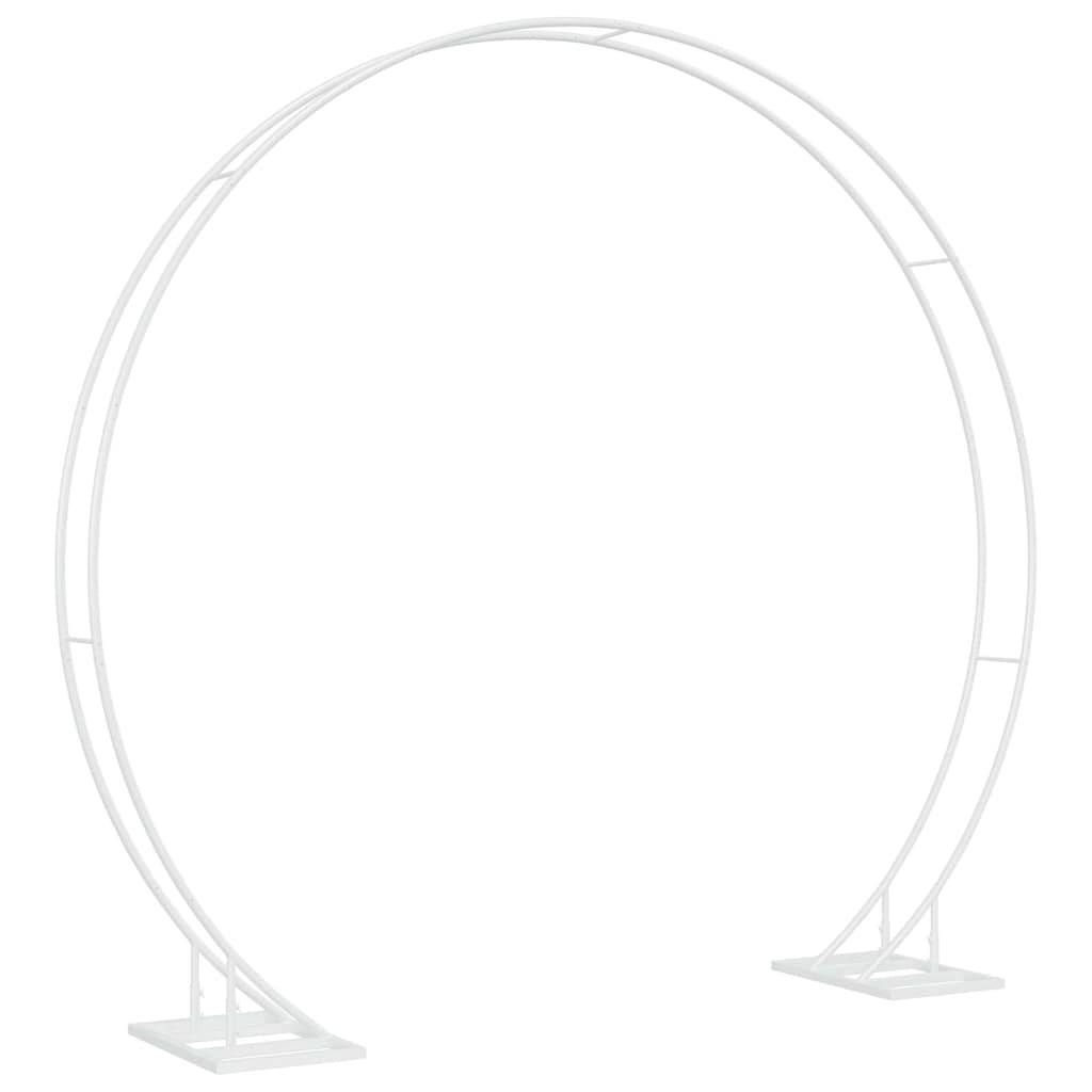 Arche de jardin en acier blanc pour cérémonie extérieure support décoratif 220cm - ComfortXL Outdoor Living - Image 5