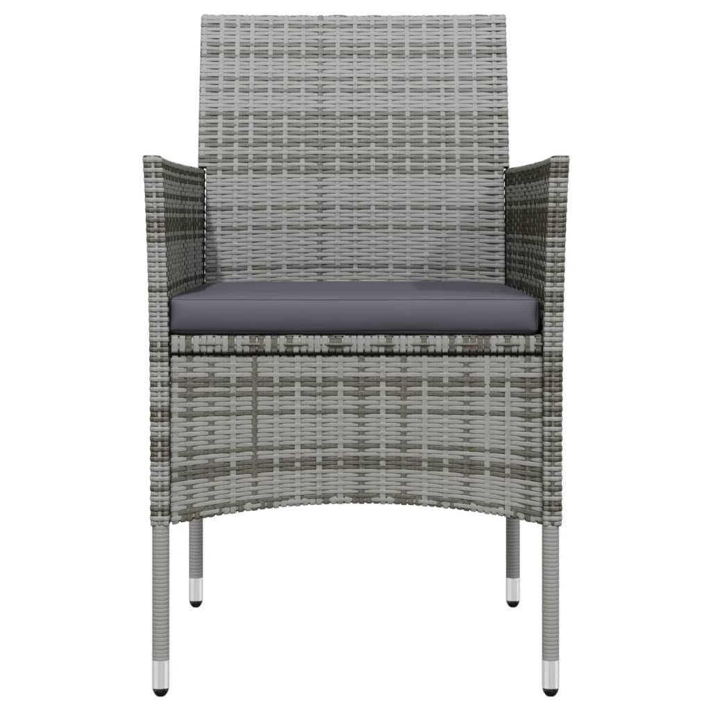ComfortXL - Table et Chaises de Jardin 4 Pers Résine Tressée Acier Extérieur Gris 5 pcs – ComfortXL Outdoor Living - Image 4