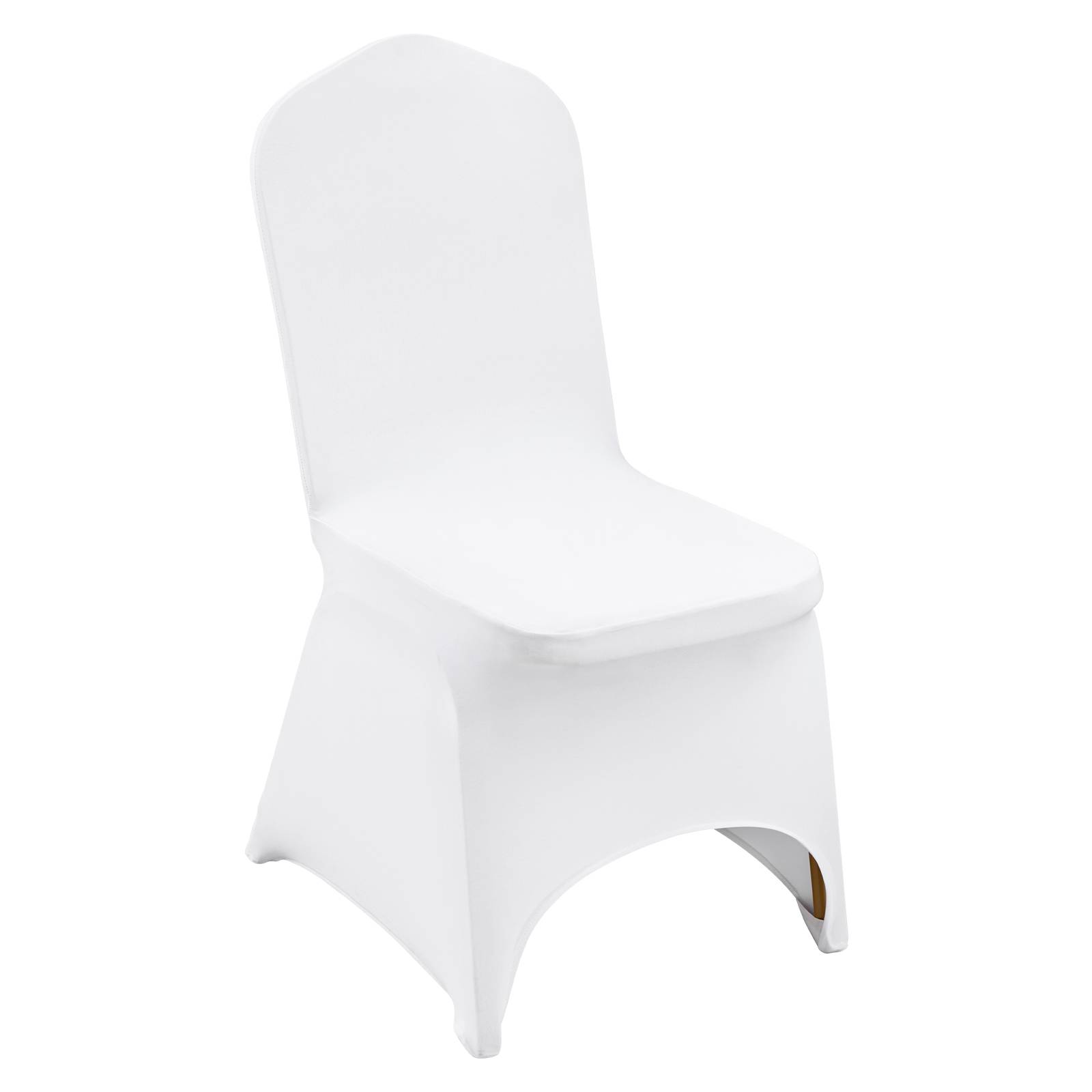 VEVOR Housses de chaise mariage 50 pièces, lycra blanche sans bras, polyester/élasthanne, cintre élastique. - Image 1
