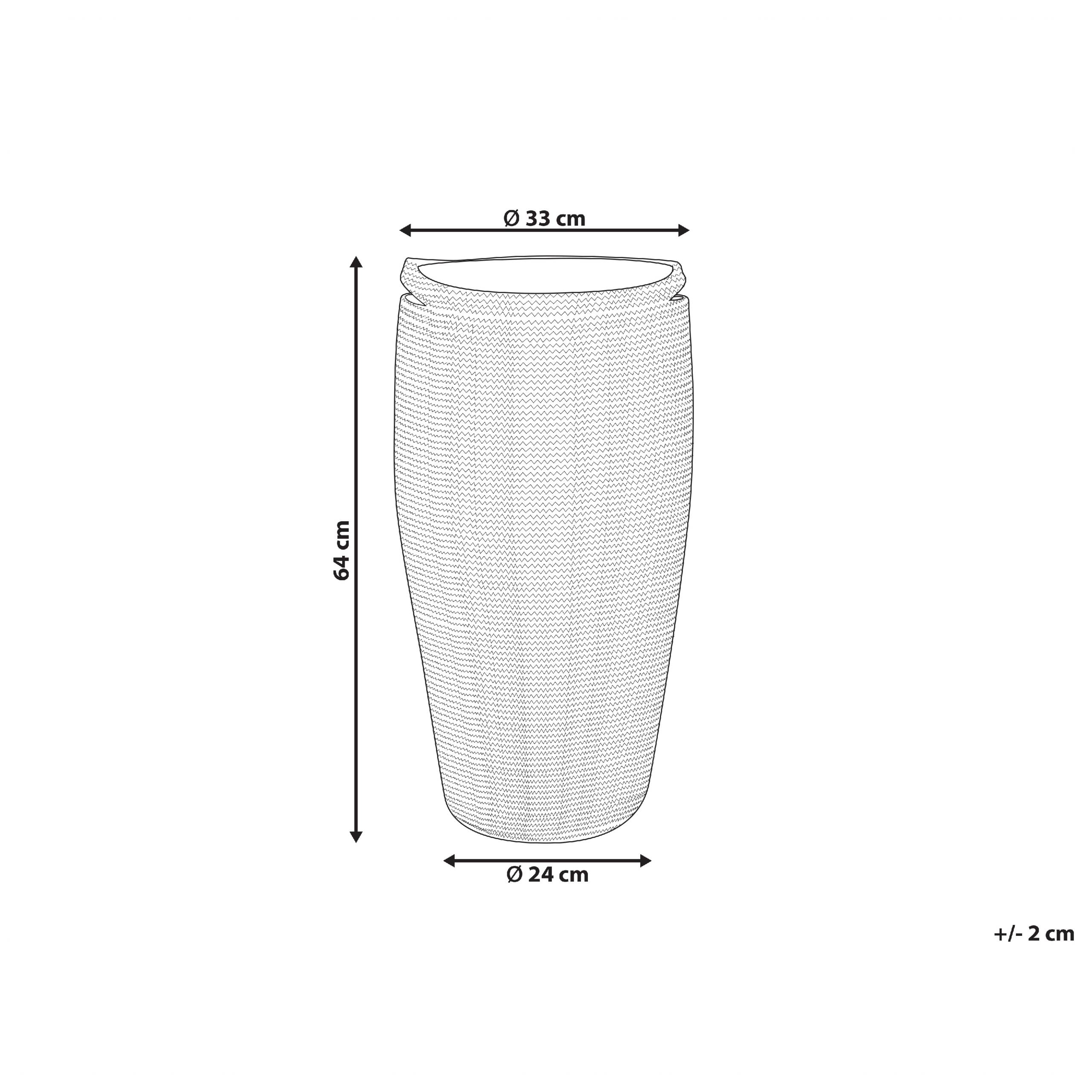 Panier Blanc et Noir en Coton 33 cm de Diamètre Corbeille à Linge Faite Main Tressée Rangement à Rayures pour Intérieur Accessoire - Image 3