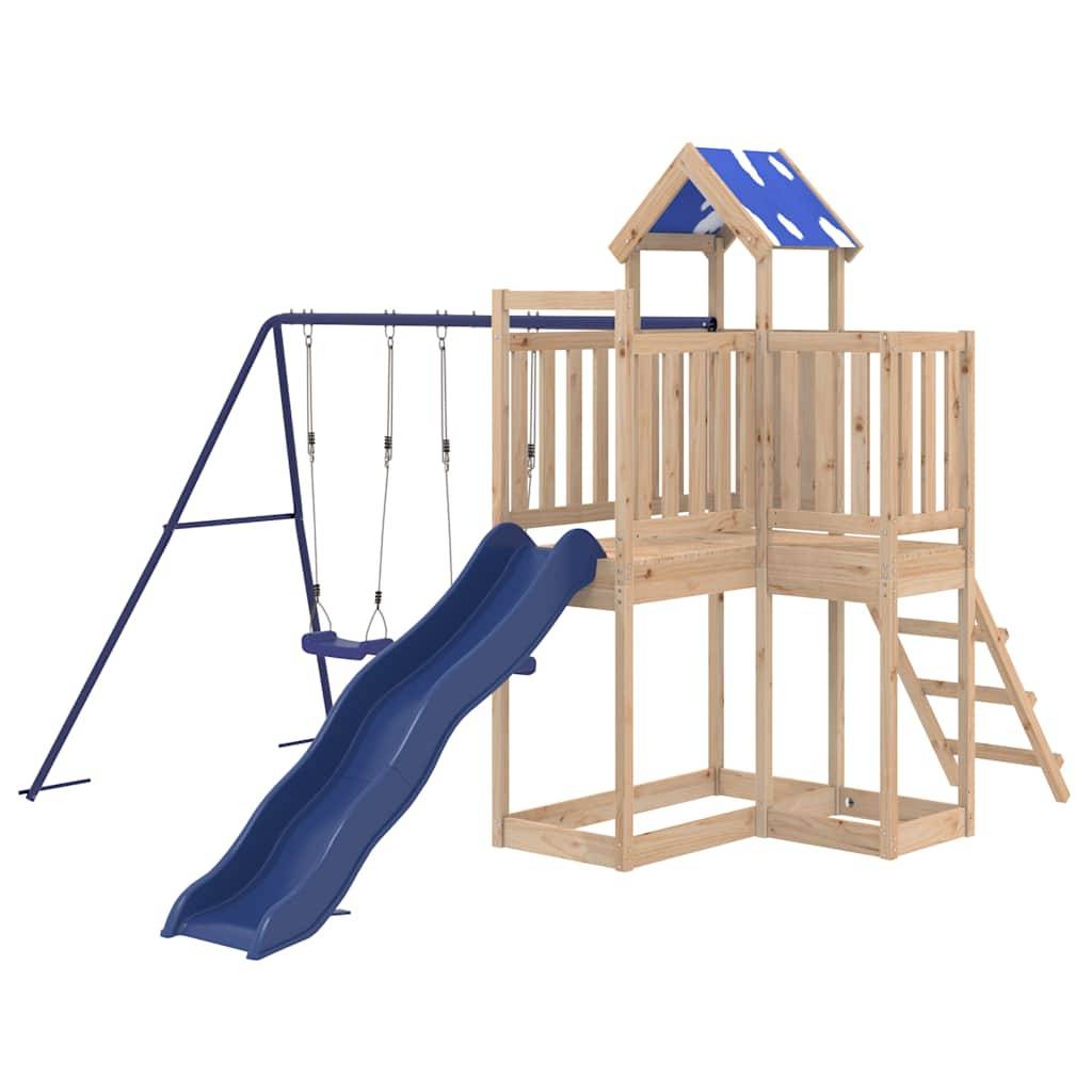 Aire de jeux d'extérieur - Jeu Plein air enfant bois de pin massif rj31 - Image 3