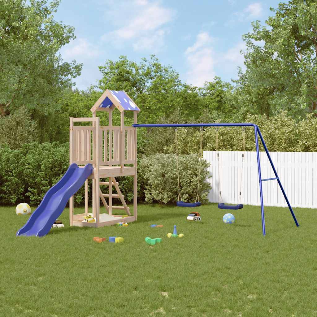 Aire de jeux d'extérieur - Jeu Plein air enfant bois de pin massif rj31 - Image 2