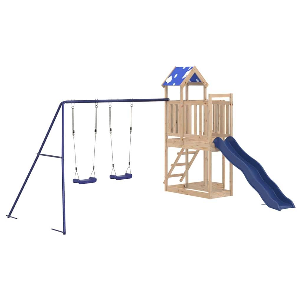 Aire de jeux d'extérieur - Jeu Plein air enfant bois de pin massif rj31 - Image 1