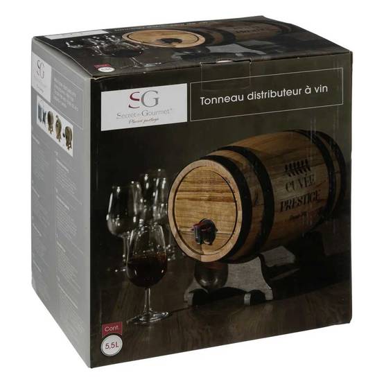 Distributeur de Vin "Tonneau" 5,5L Naturel - Image 3