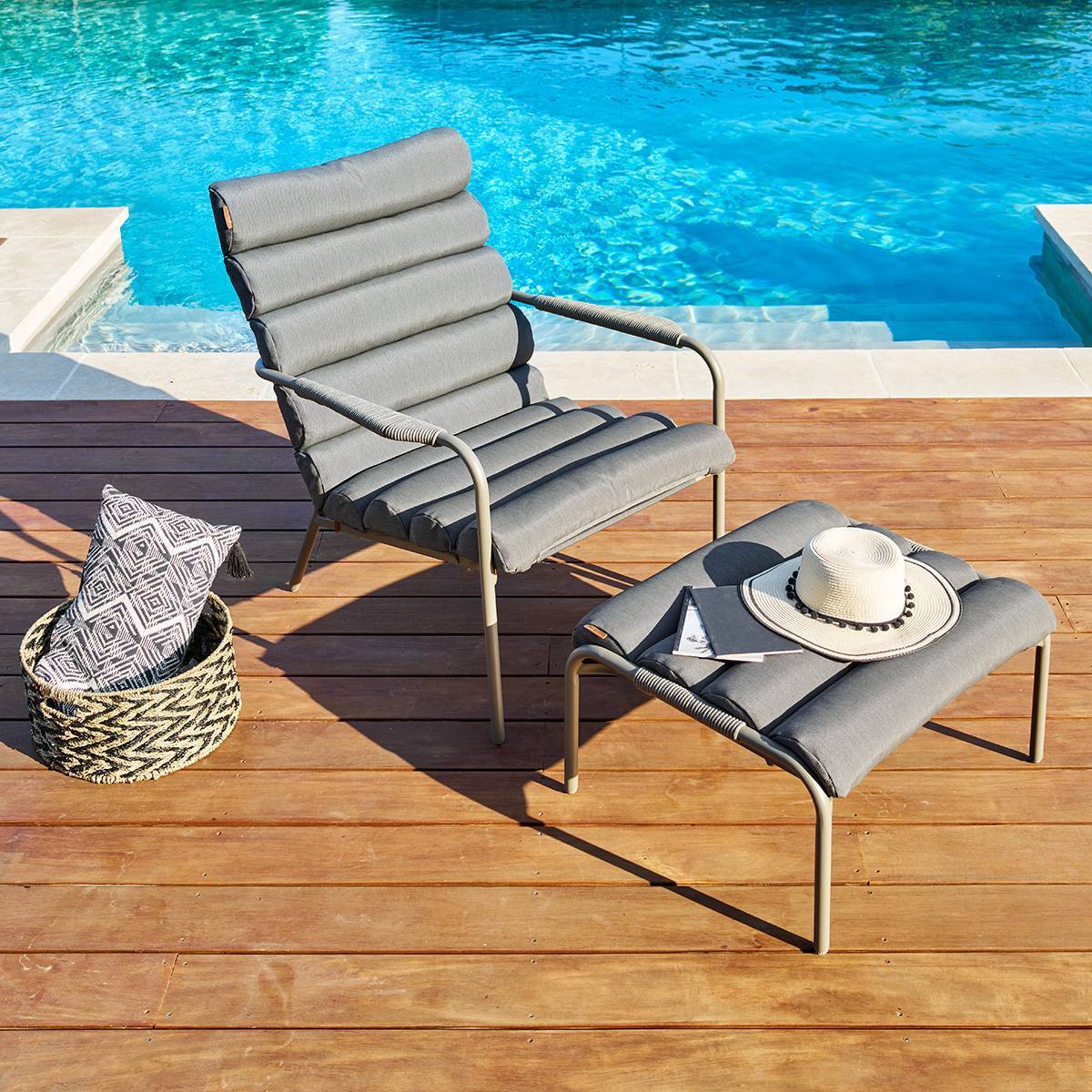 Hesperide - Fauteuil relax de jardin Solani café - Hespéride