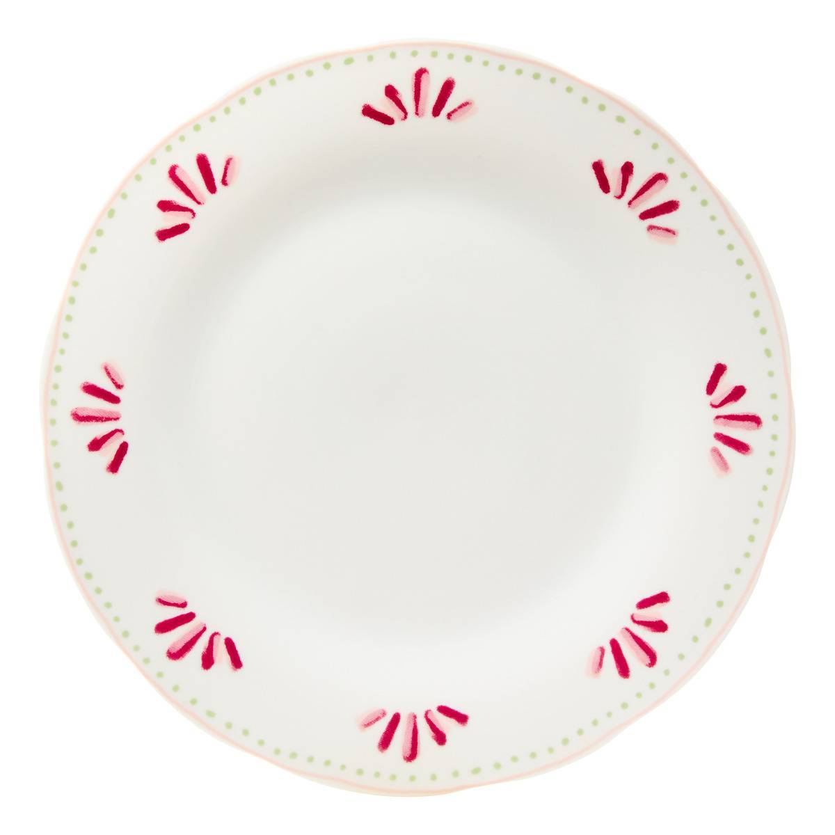 Atmosphera - Lot de 6 assiettes Fleur de rose - Atmosphera Créateur d'intérieur - Image 2