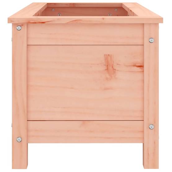 Jardinière rectangulaire décorative jardin balcon terrasse 82,5 x 40 x 39 cm en bois massif douglas - Image 4