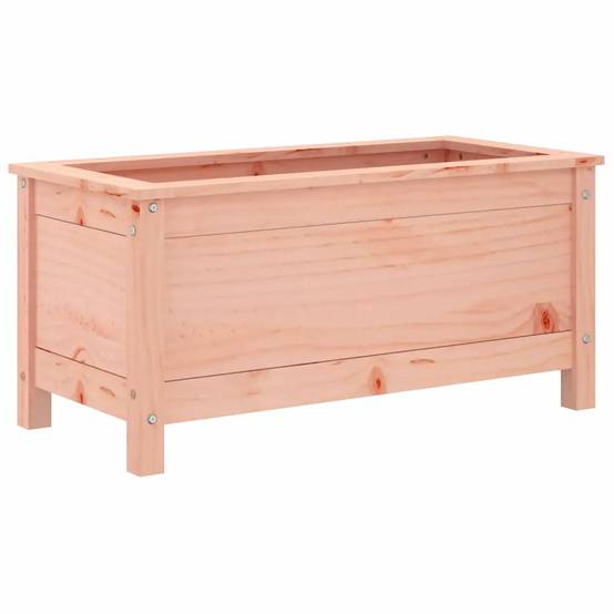 Jardinière rectangulaire décorative jardin balcon terrasse 82,5 x 40 x 39 cm en bois massif douglas - Image 2