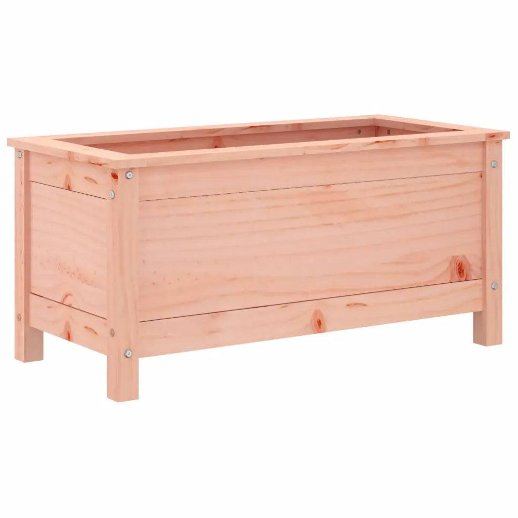 Jardinière rectangulaire décorative jardin balcon terrasse 82,5 x 40 x 39 cm en bois massif douglas - Image 2