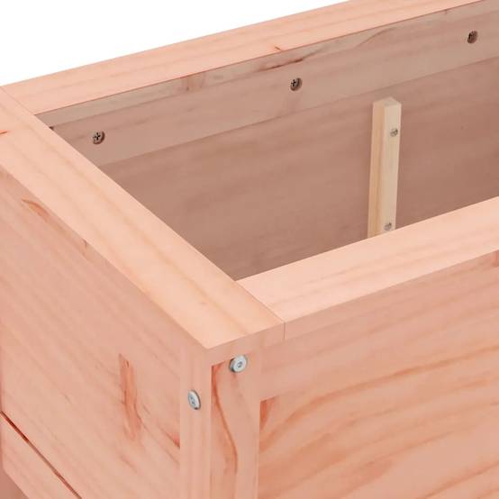 Jardinière rectangulaire décorative jardin balcon terrasse 82,5 x 40 x 39 cm en bois massif douglas - Image 5
