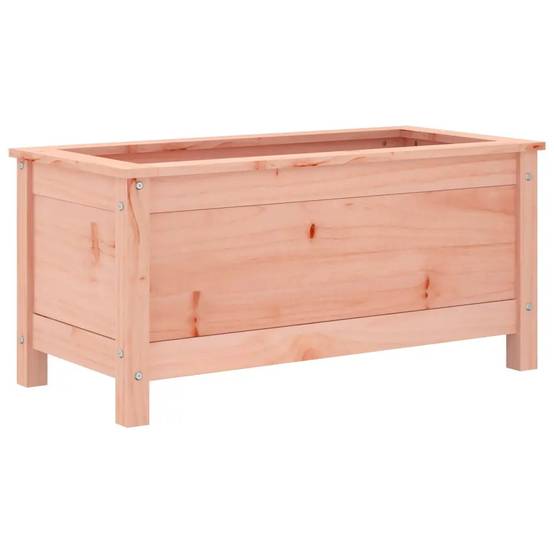 Jardinière rectangulaire décorative jardin balcon terrasse 82,5 x 40 x 39 cm en bois massif douglas - Image 1