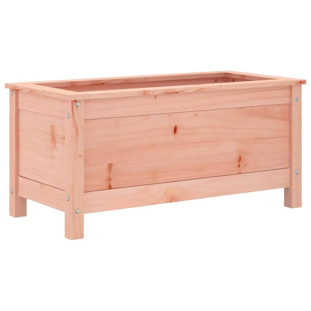 Jardinière rectangulaire décorative jardin balcon terrasse 82,5 x 40 x 39 cm en bois massif douglas - Image 1