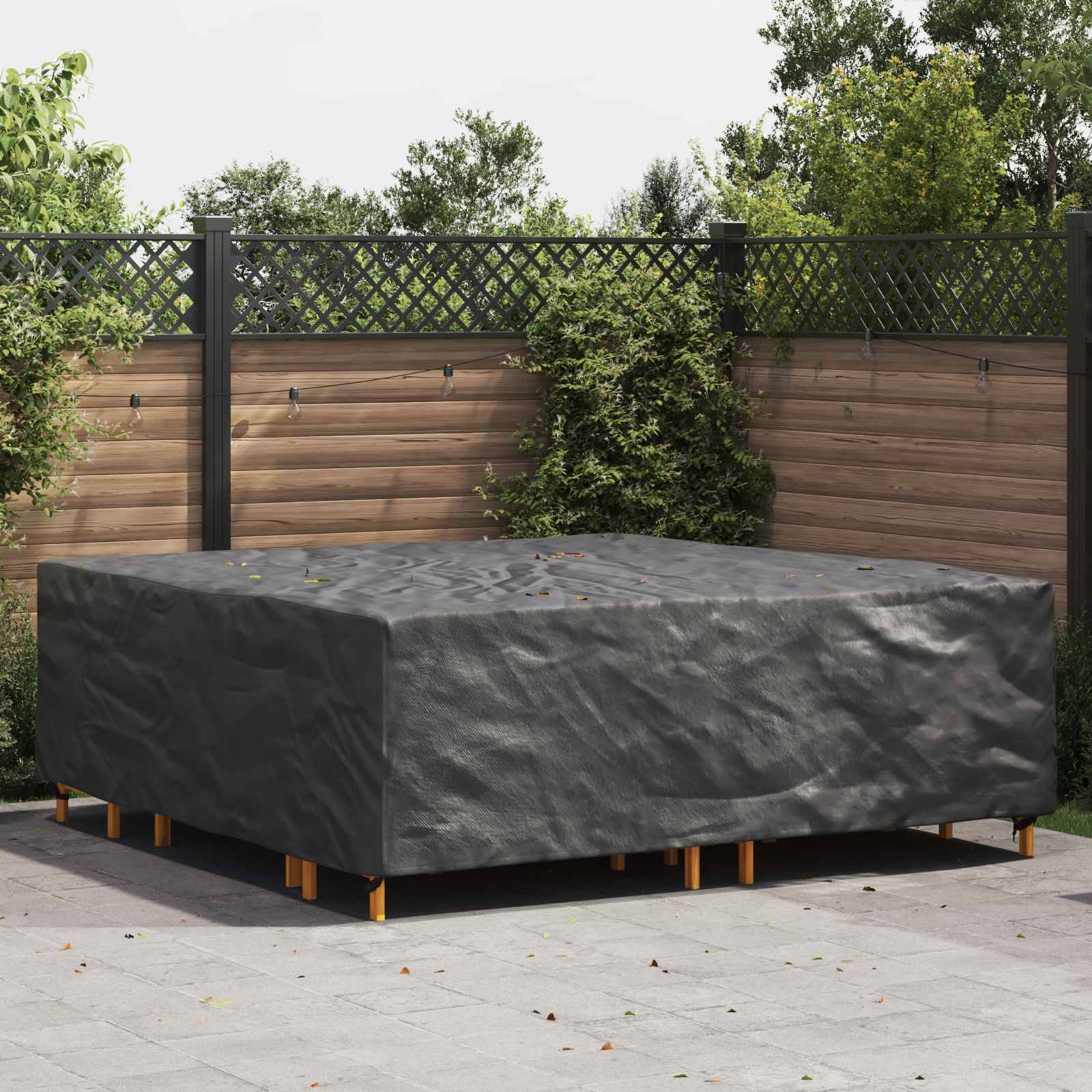 Housse pour meubles tissu 600D noir 235 x 235 x 70 cm - PANGIVO - Image 1