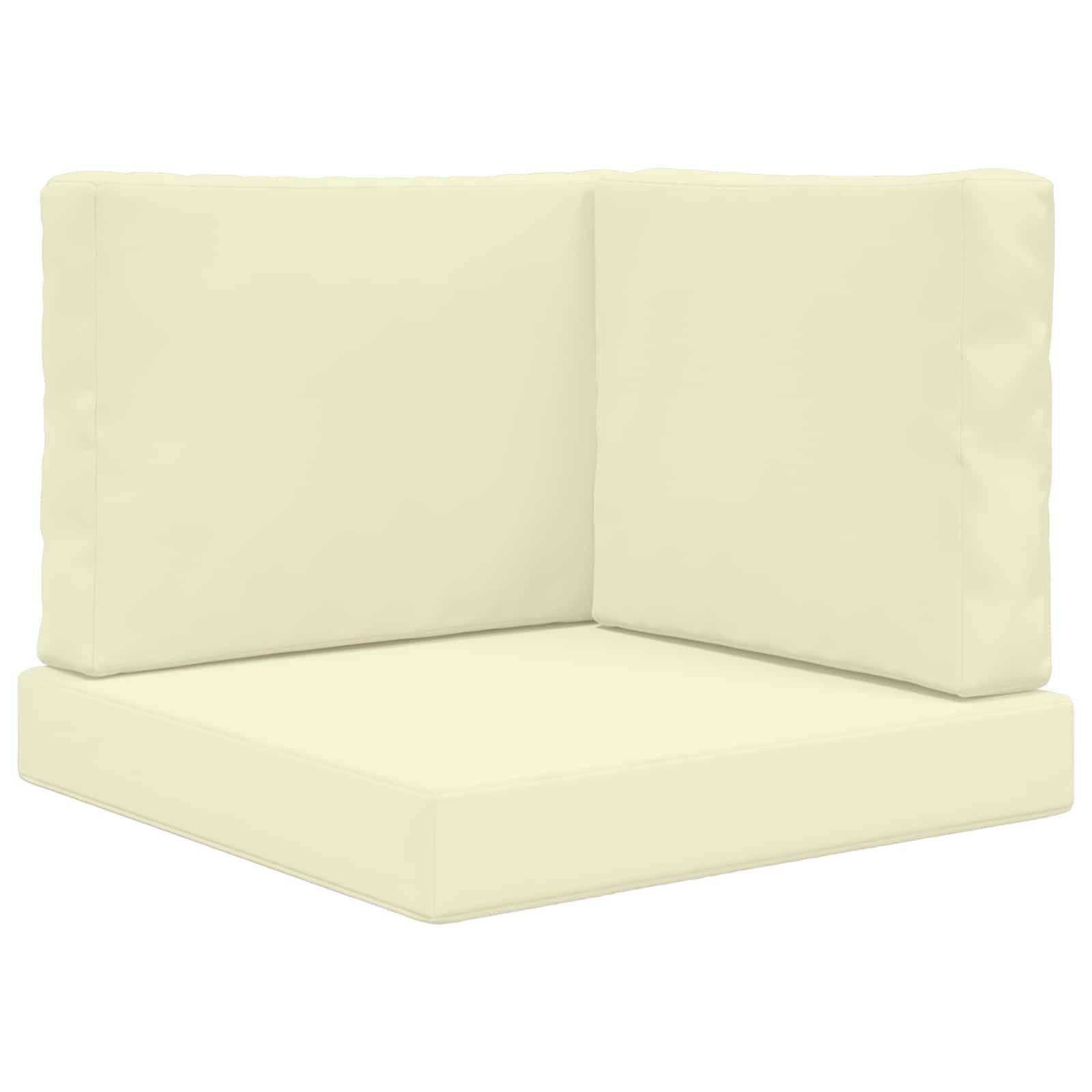 Lot de 3 coussins de canapé polyester crème 60 x 60 x 8 cm, poids:4.62kg - PANGIVO - Image 2