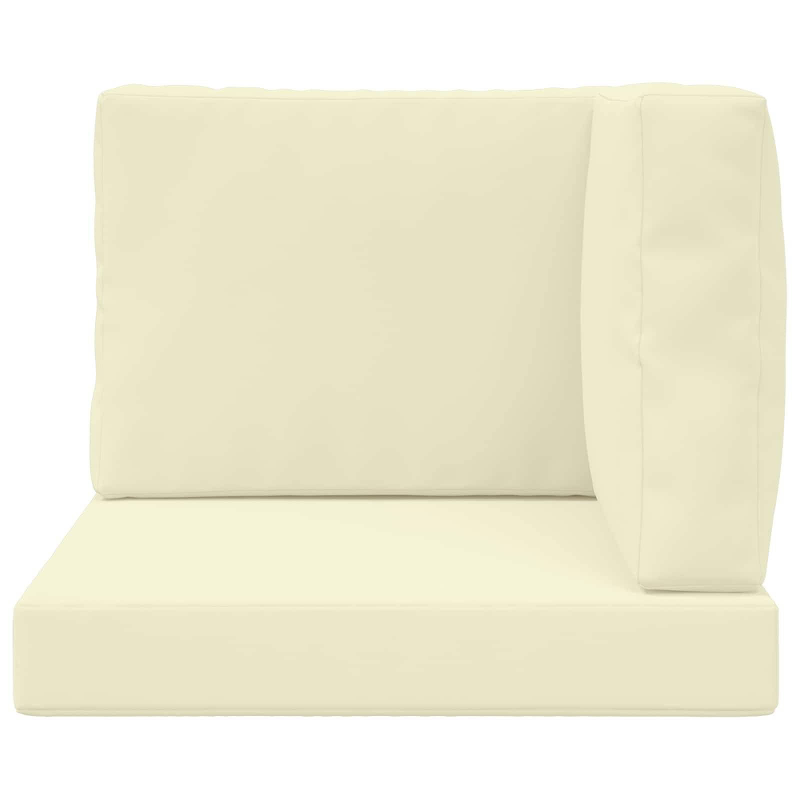 Lot de 3 coussins de canapé polyester crème 60 x 60 x 8 cm, poids:4.62kg - PANGIVO - Image 6