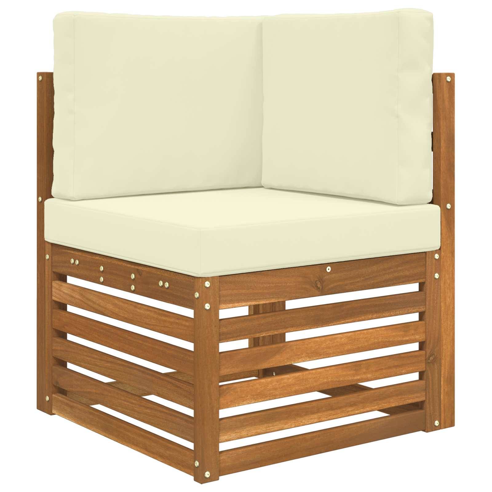 Lot de 3 coussins de canapé polyester crème 60 x 60 x 8 cm, poids:4.62kg - PANGIVO - Image 3
