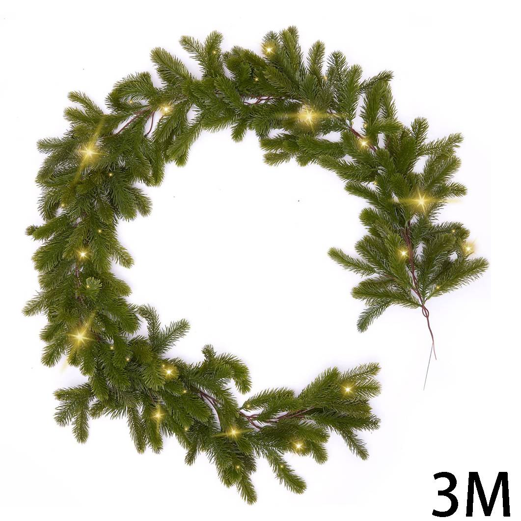Couronne de pin de décoration de Noël DIY, très adaptée à la cheminée, au salon, à la terrasse, aux fleurs de décoration en bois de pin. - Image 9