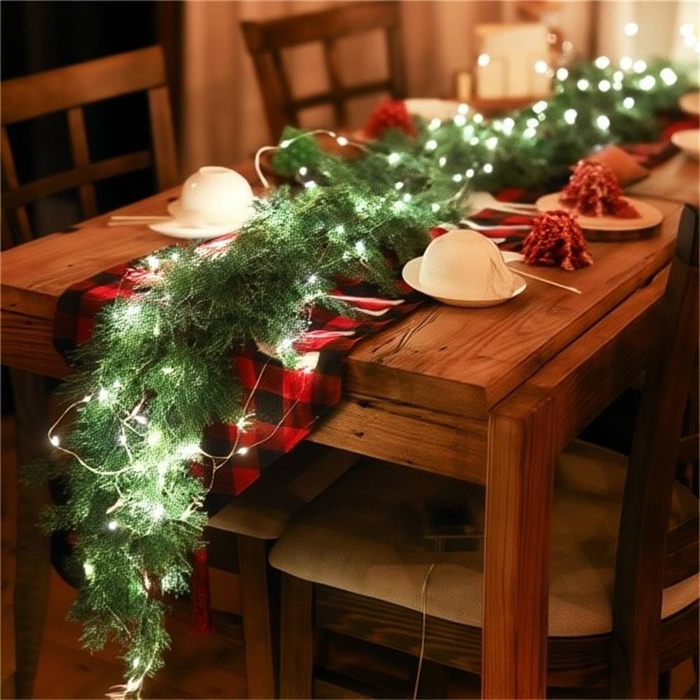 Couronne de pin de décoration de Noël DIY, très adaptée à la cheminée, au salon, à la terrasse, aux fleurs de décoration en bois de pin. - Image 5