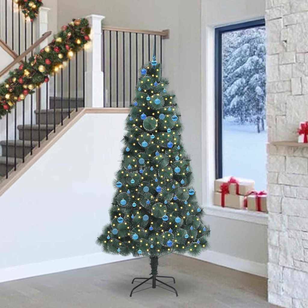 Sapin de Noël | Arbre de Noël artificiel pré-éclairé avec ensemble de boules Maison Chic - Image 2