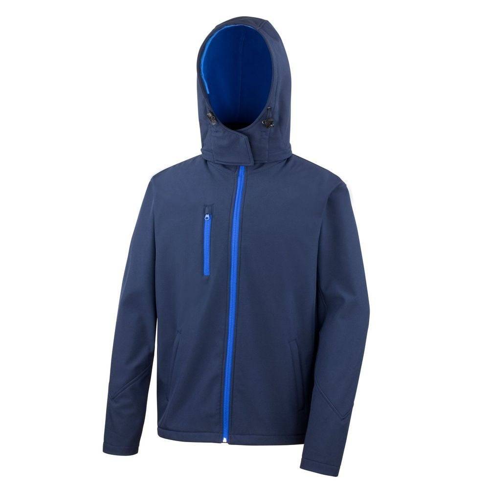 Veste softshell homme à capuche Result Bleu Marine XXL