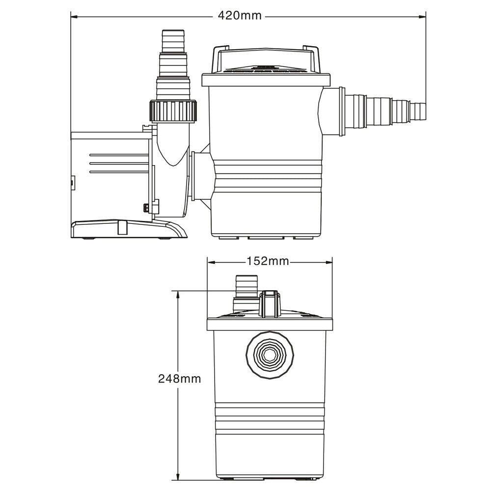 Pompe de piscine 7500 litres par heure circulation 80 watts avec filtre eco - Image 5
