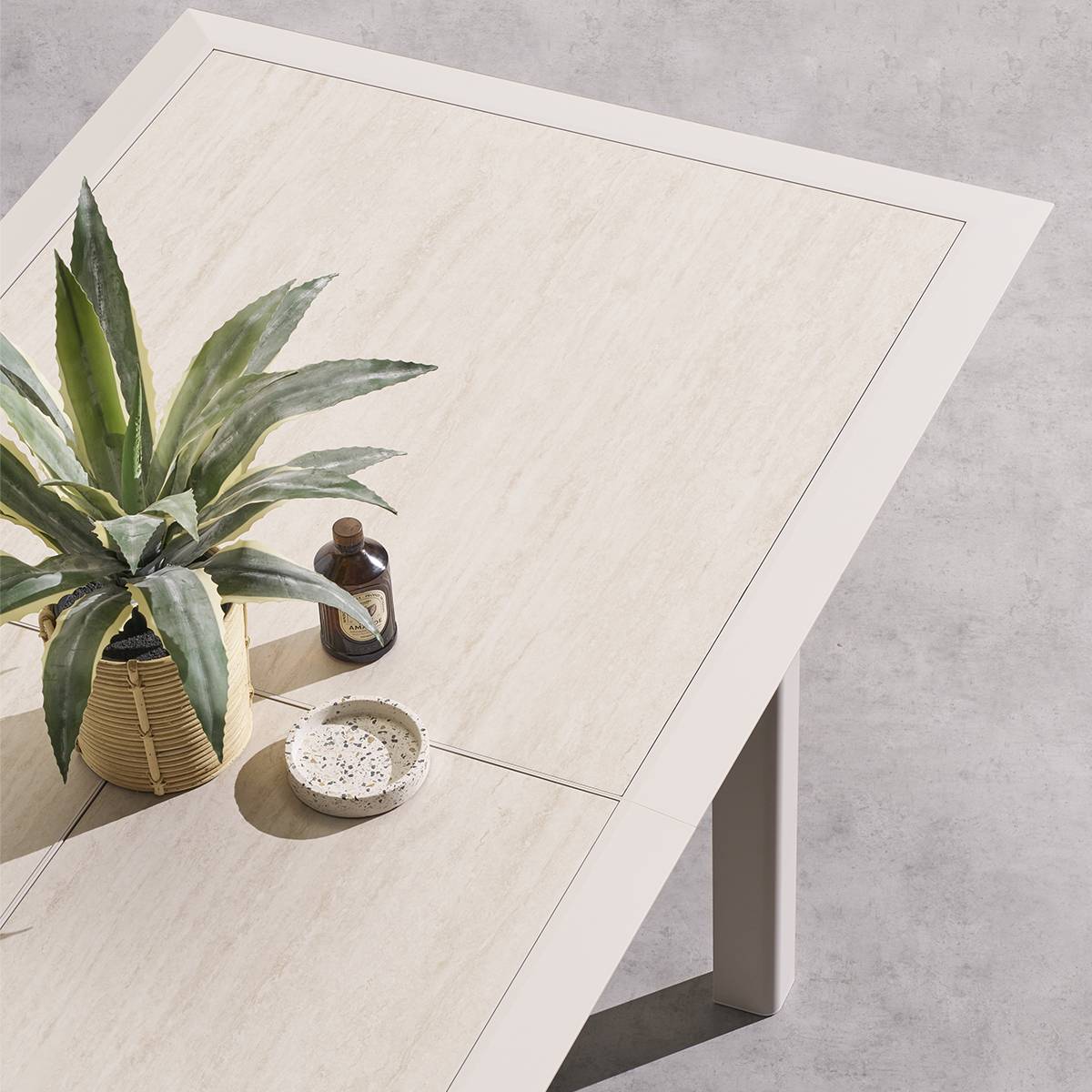 Hesperide - Table de jardin extensible "Allure" effet bois & avoine 12 places en aluminium Hespéride - Image 3