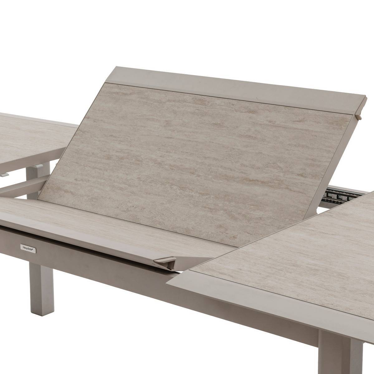 Hesperide - Table de jardin extensible "Allure" effet bois & avoine 12 places en aluminium Hespéride - Image 5