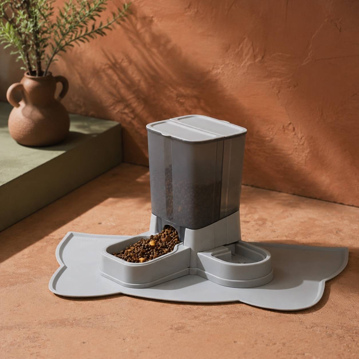 Distributeur Automatique 2 en 1 Nourriture et Eau pour Chat et Petit Chien Filtre Inclus Sans BPA - Image 8