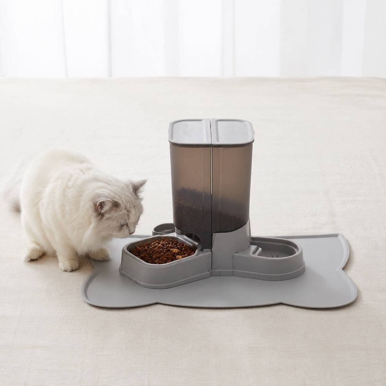 Distributeur Automatique 2 en 1 Nourriture et Eau pour Chat et Petit Chien Filtre Inclus Sans BPA - Image 7