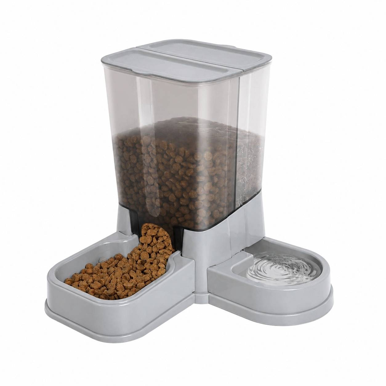 Distributeur Automatique 2 en 1 Nourriture et Eau pour Chat et Petit Chien Filtre Inclus Sans BPA - Image 1