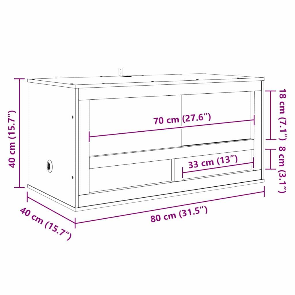 Vidaxl - Terrarium Marron 80 x 40 x 40 cm OSB vidaXL 876724 - Image 3