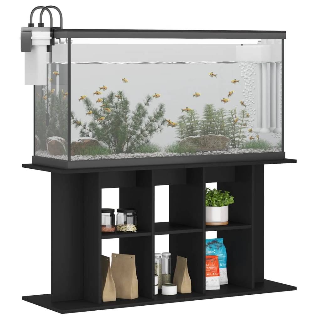 Meuble pour Aquarium Bois d'Ingénierie pour Salon avec Rangement 120x40x60 cm Noir - ComfortXL Outdoor Living - Image 3