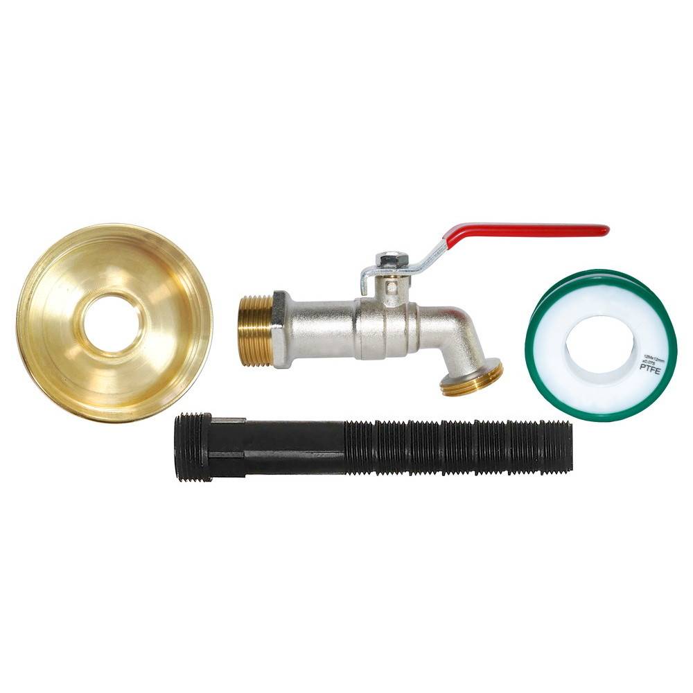 Kit adaptateur de cuve grillagée 1000 litres avec allonge et robinet 1/4 tour Boutté