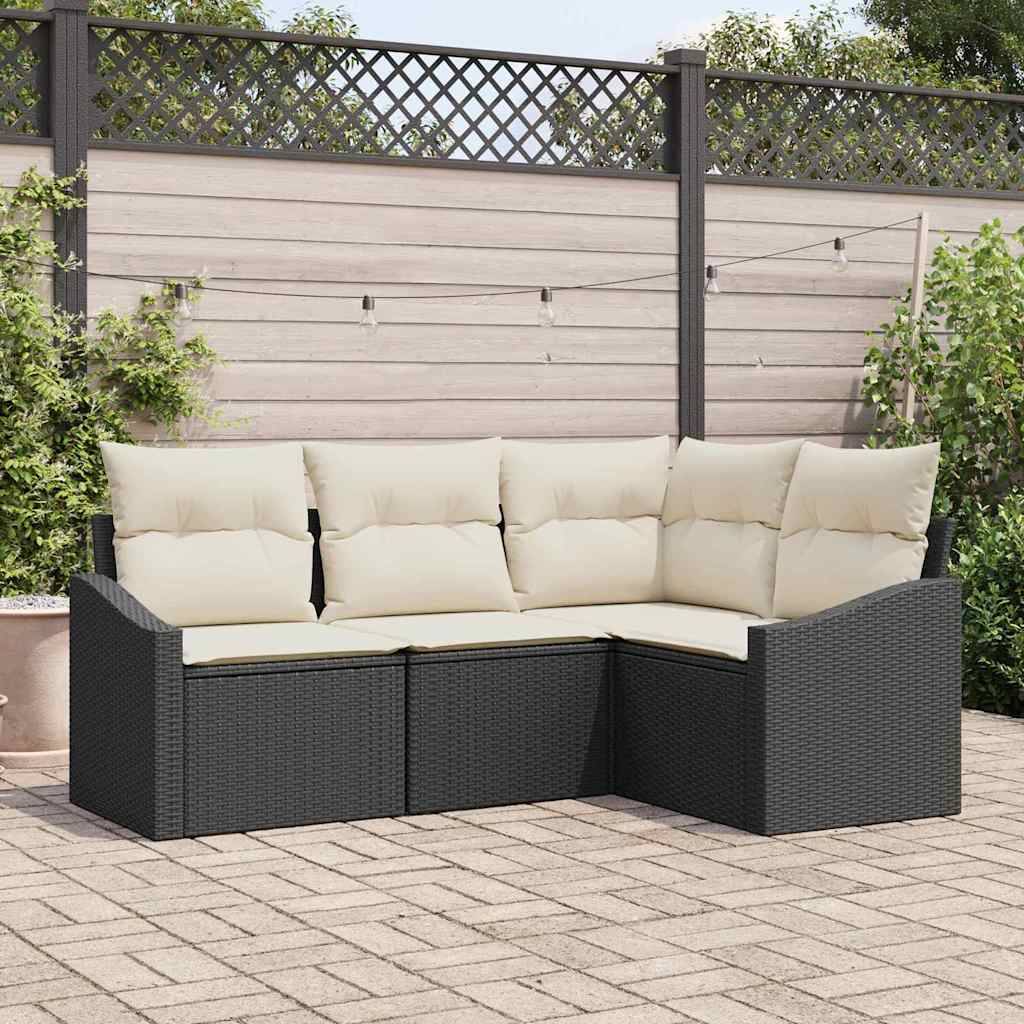 ComfortXL - Salon de jardin d'angle 5 places en polyrotin modulable pour terrasse Noir – ComfortXL Outdoor Living - Image 1
