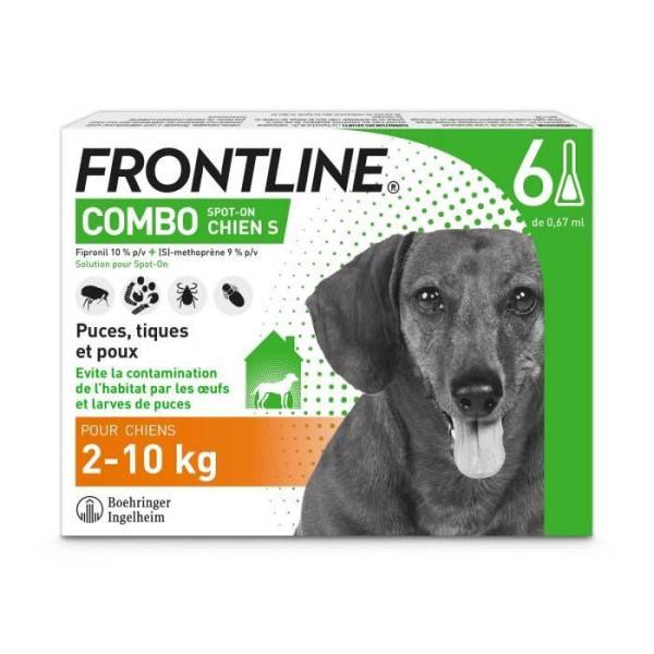 Frontline - FRONTLINE 6 Pipettes Combo Chien S - 2 a 10 kg - Puces tiques et poux - Image 1