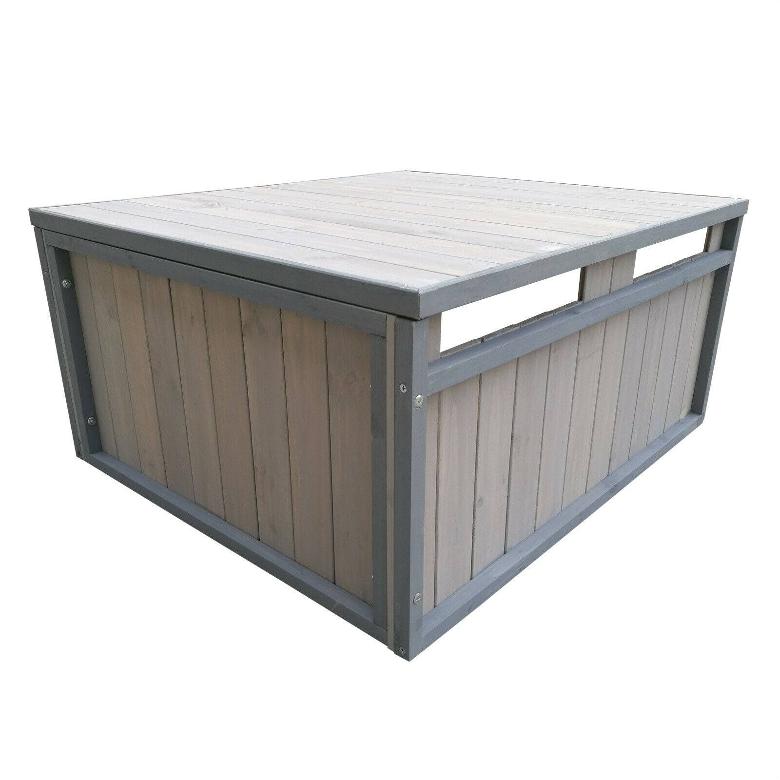 Helloshop26 - Garage robot tondeuse toit en pente bois massif abri 80 cm gris - Image 2