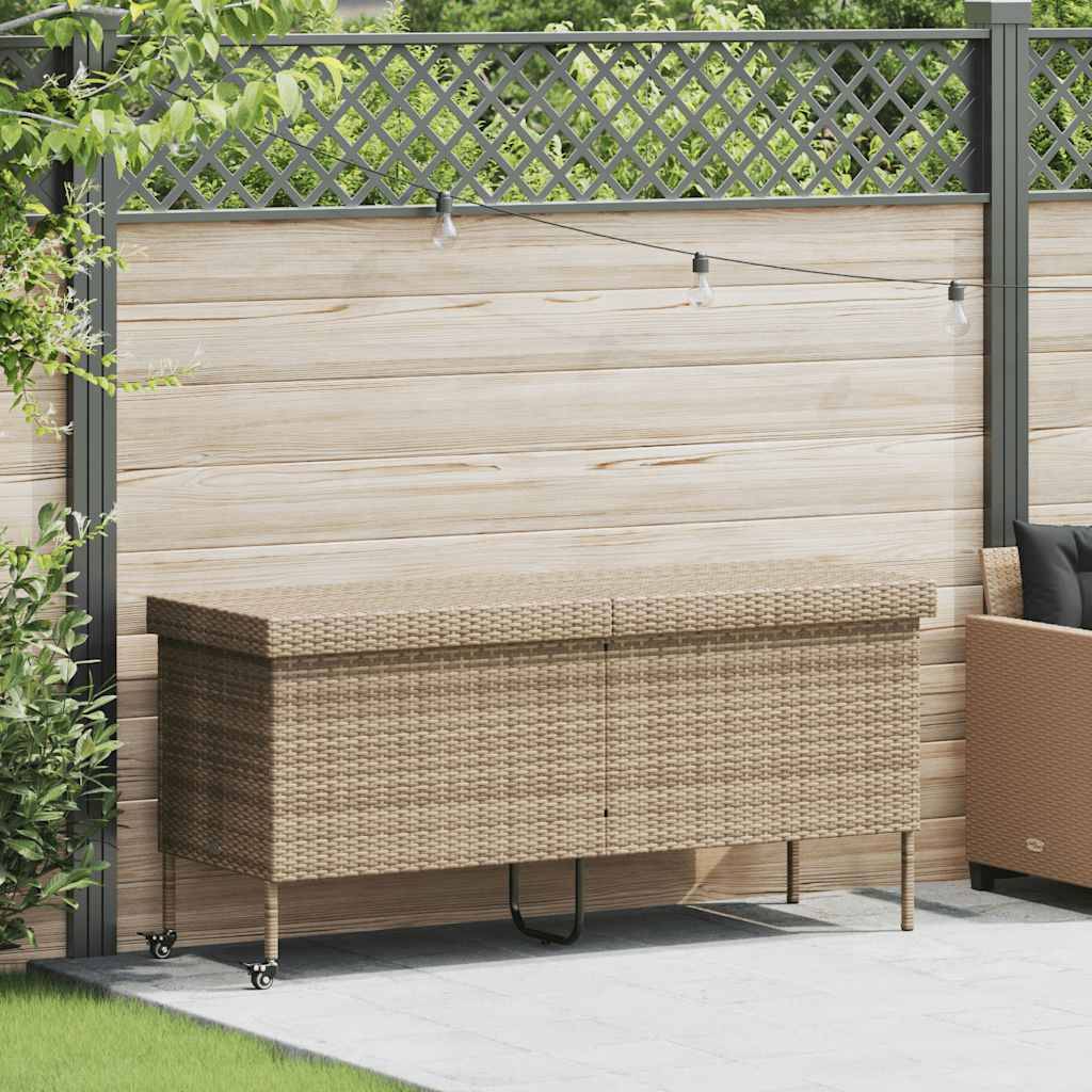 PANGIVO - Coffre de rangement jardin résine tressée beige 160 x 55 x 75 cm - PANGIVO - Image 1