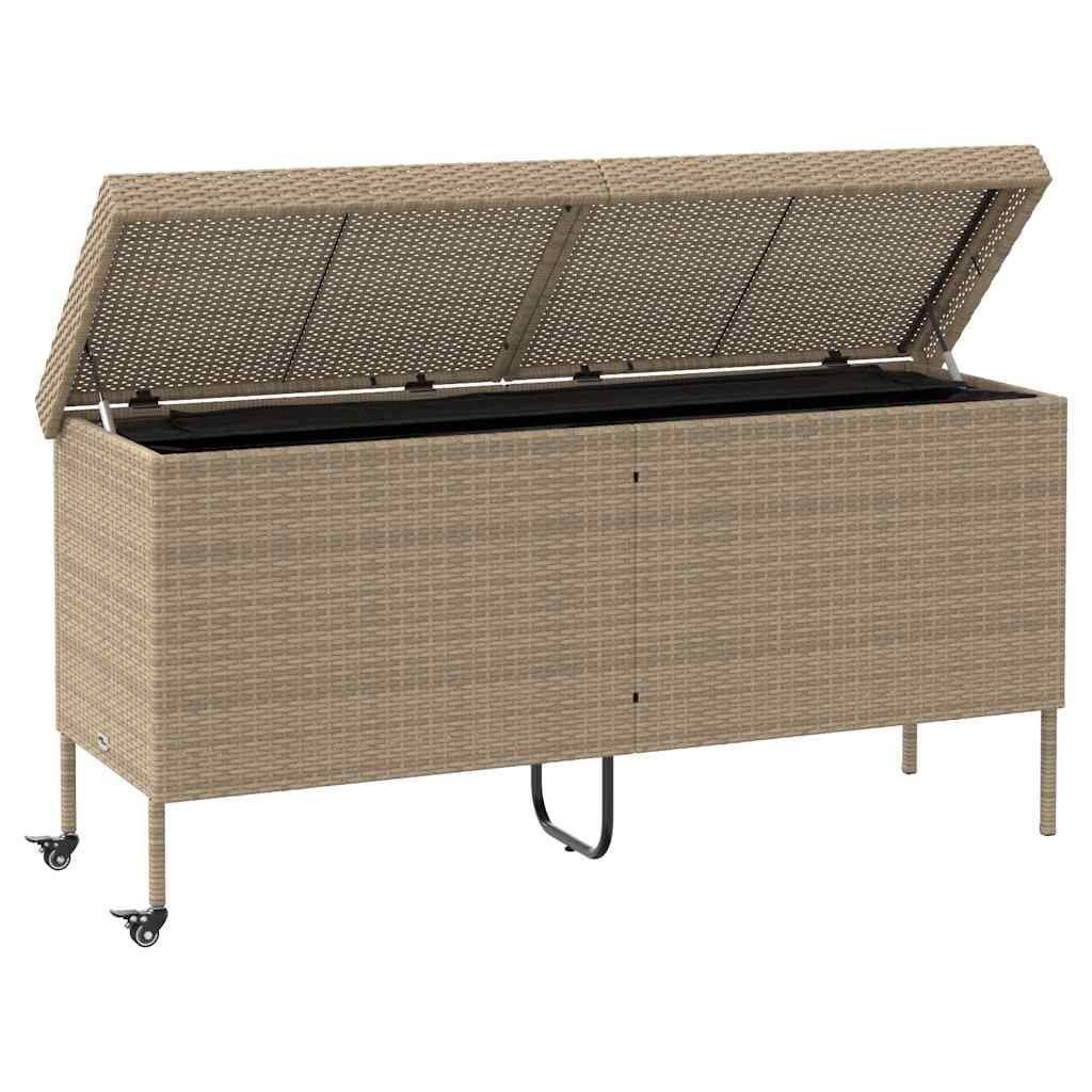 PANGIVO - Coffre de rangement jardin résine tressée beige 160 x 55 x 75 cm - PANGIVO - Image 4