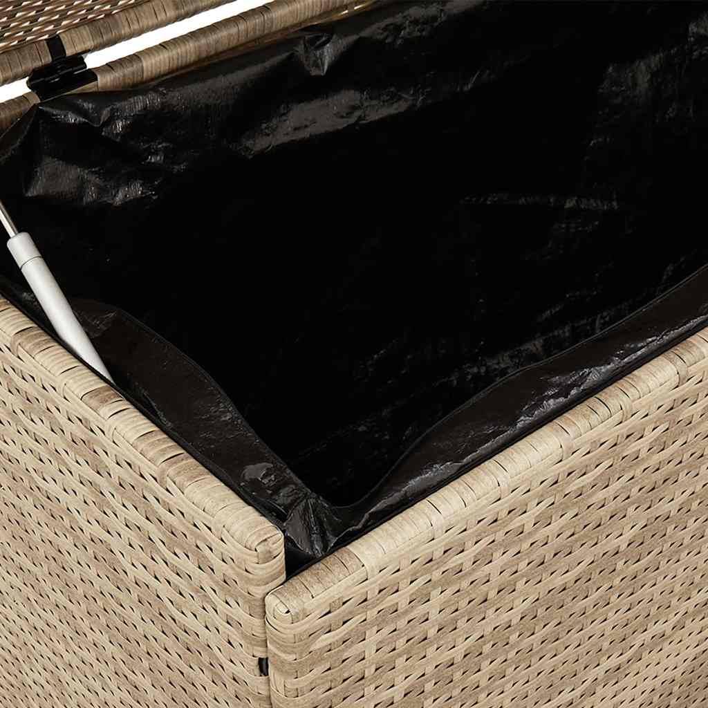 PANGIVO - Coffre de rangement jardin résine tressée beige 160 x 55 x 75 cm - PANGIVO - Image 8