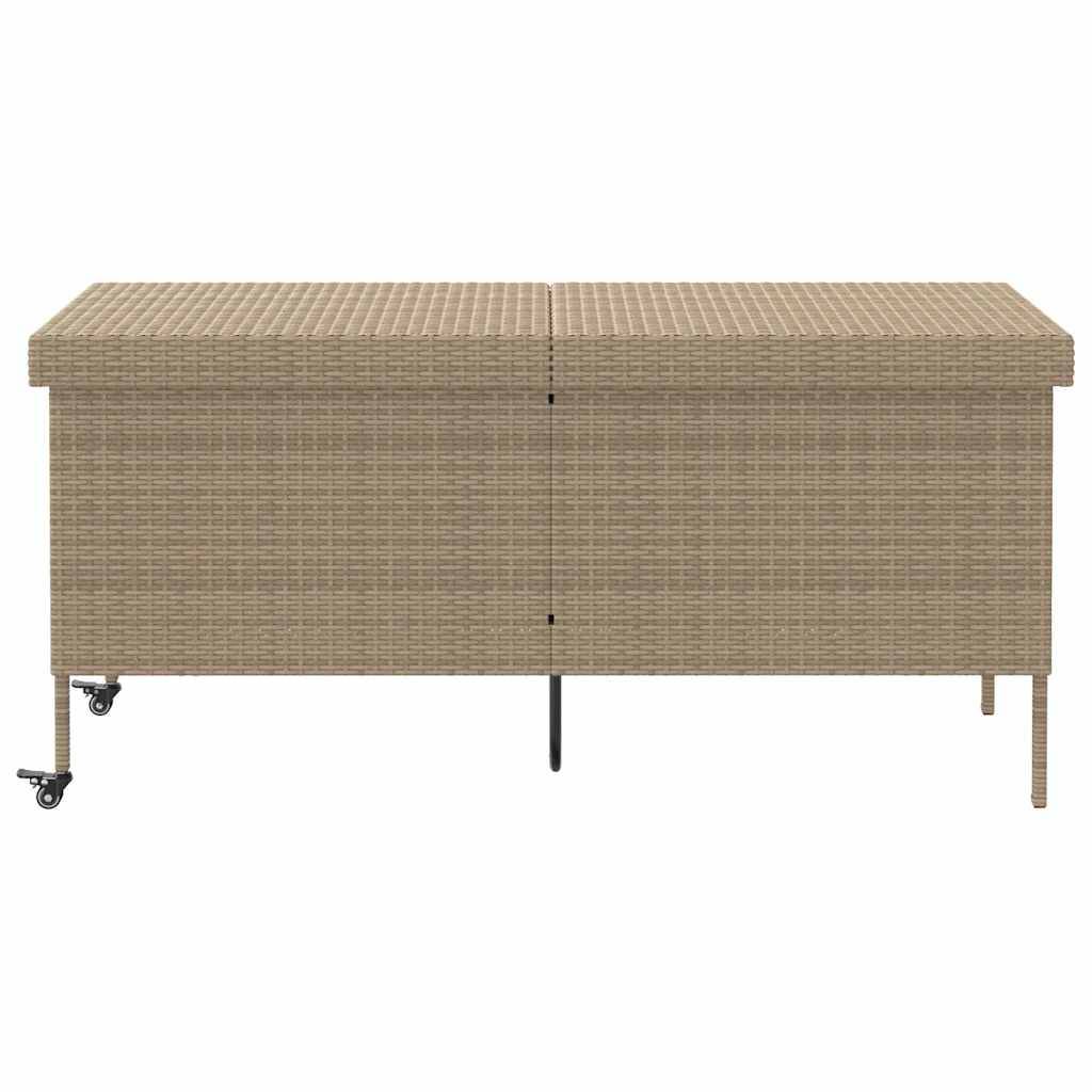 PANGIVO - Coffre de rangement jardin résine tressée beige 160 x 55 x 75 cm - PANGIVO - Image 3