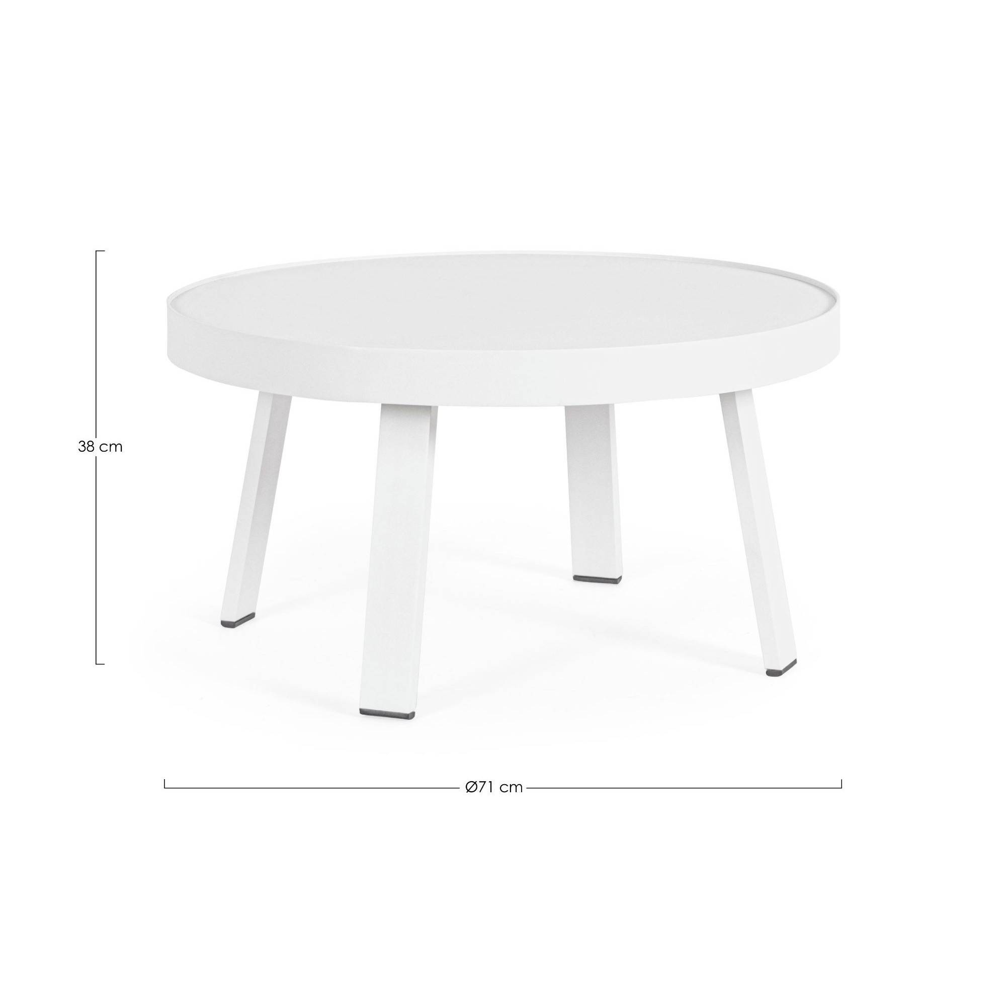 Autre - Table basse de jardin ronde en métal D71 - LA BAULE - Image 4