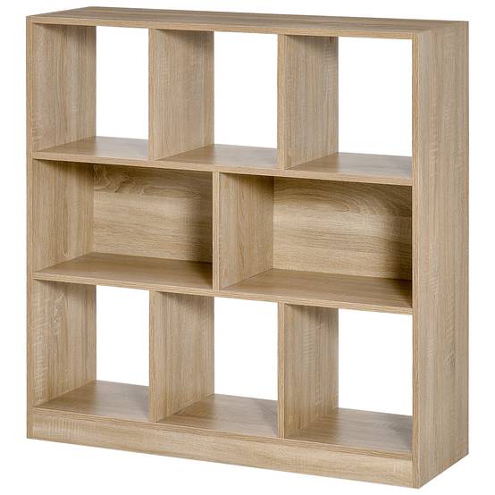 Bibliothèque autoportante, 8 étagères, 97,5 x 30 x 100 cm, aspect chêne - Image 2