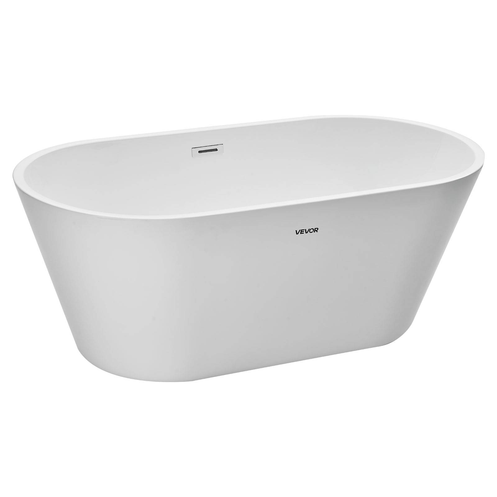 VEVOR Baignoire Autoportante en Acrylique 150x75 cm pour Bain de Trempage Blanc - Image 1