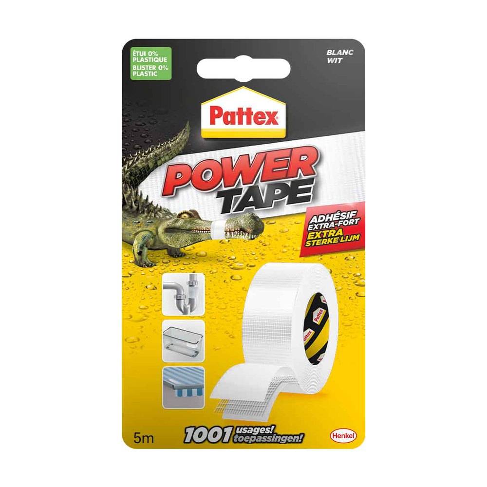 Pattex - ADHESIF POWER TAPE 5X5M BLANC