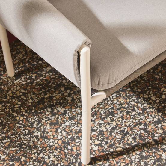 sweeek - Salon de jardin acier 4 places tissu gris - Kyo | sweeek - Image 5