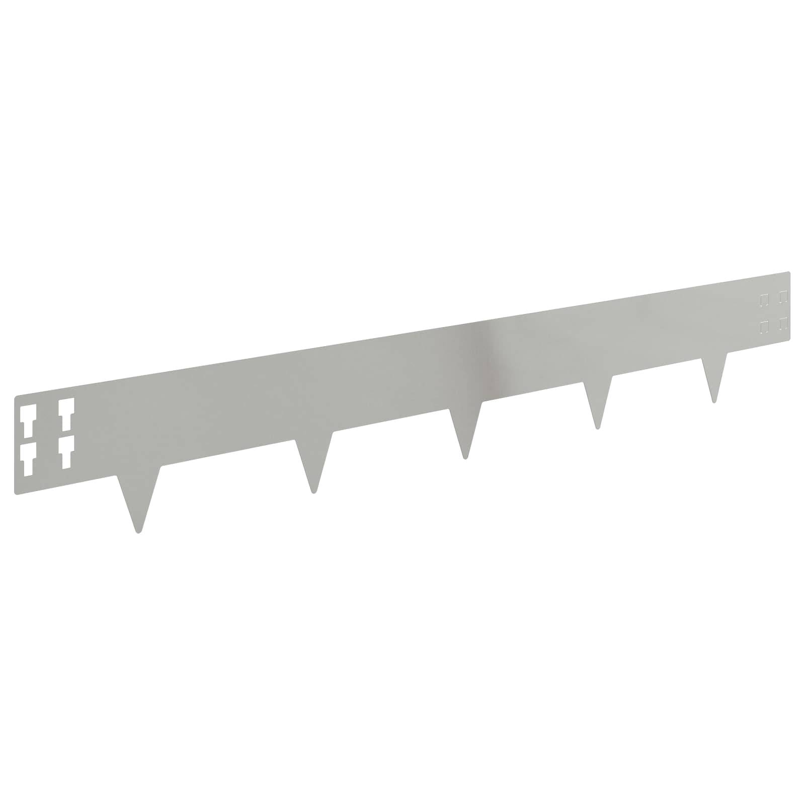 Bordure de pelouse acier jardin aménagement 20 pcs 100x15cm argenté - ComfortXL Outdoor Living - Image 6