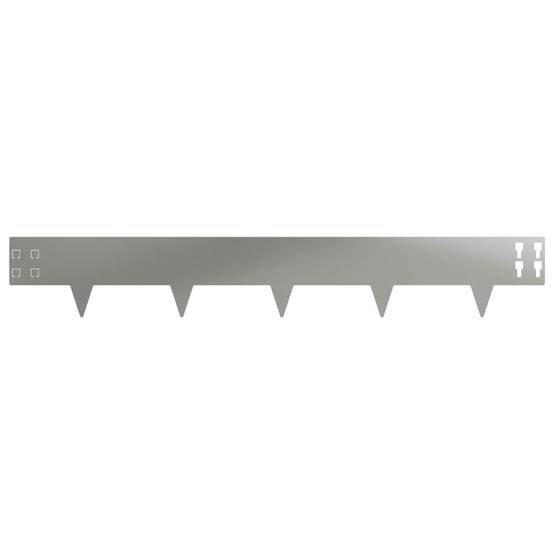 Bordure de pelouse acier jardin aménagement 20 pcs 100x15cm argenté - ComfortXL Outdoor Living - Image 5