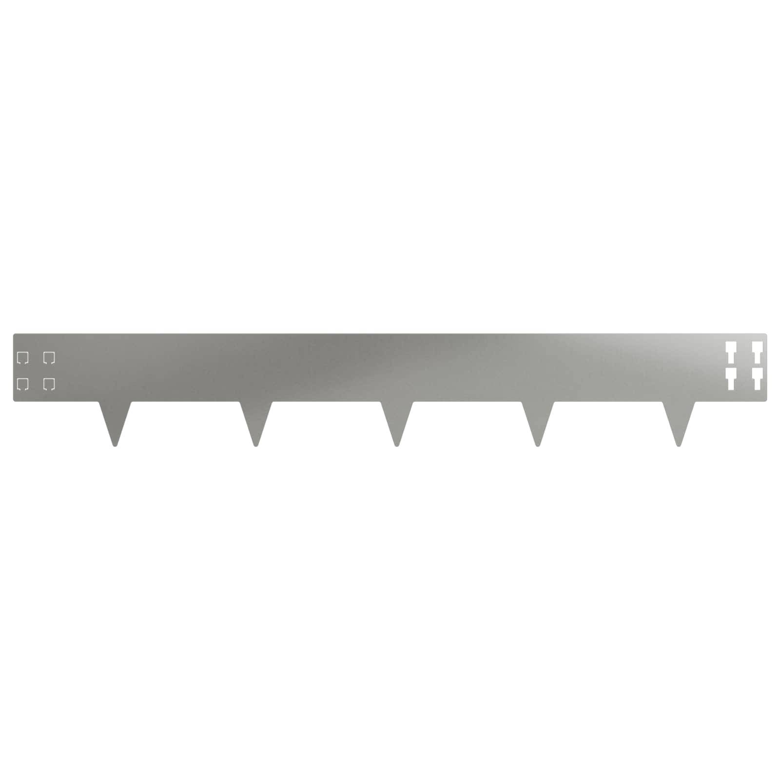 Bordure de pelouse acier jardin aménagement 20 pcs 100x15cm argenté - ComfortXL Outdoor Living - Image 5