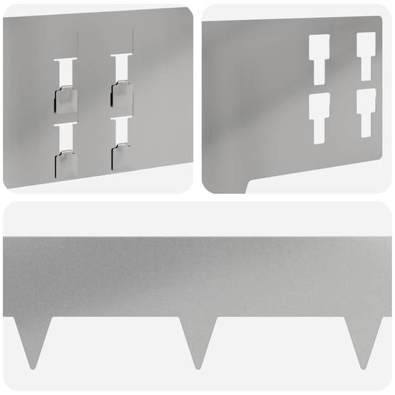 Bordure de pelouse acier jardin aménagement 20 pcs 100x15cm argenté - ComfortXL Outdoor Living - Image 7