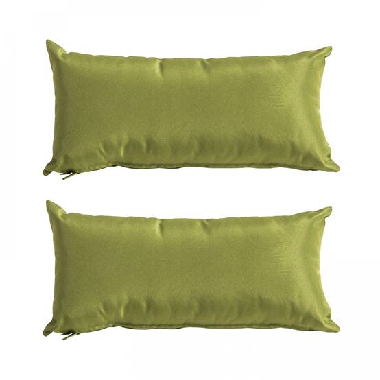 Oviala - Lot de 2 petits coussins polyester kaki 40x20x8 cm Cuzco - Oviala - Image 1